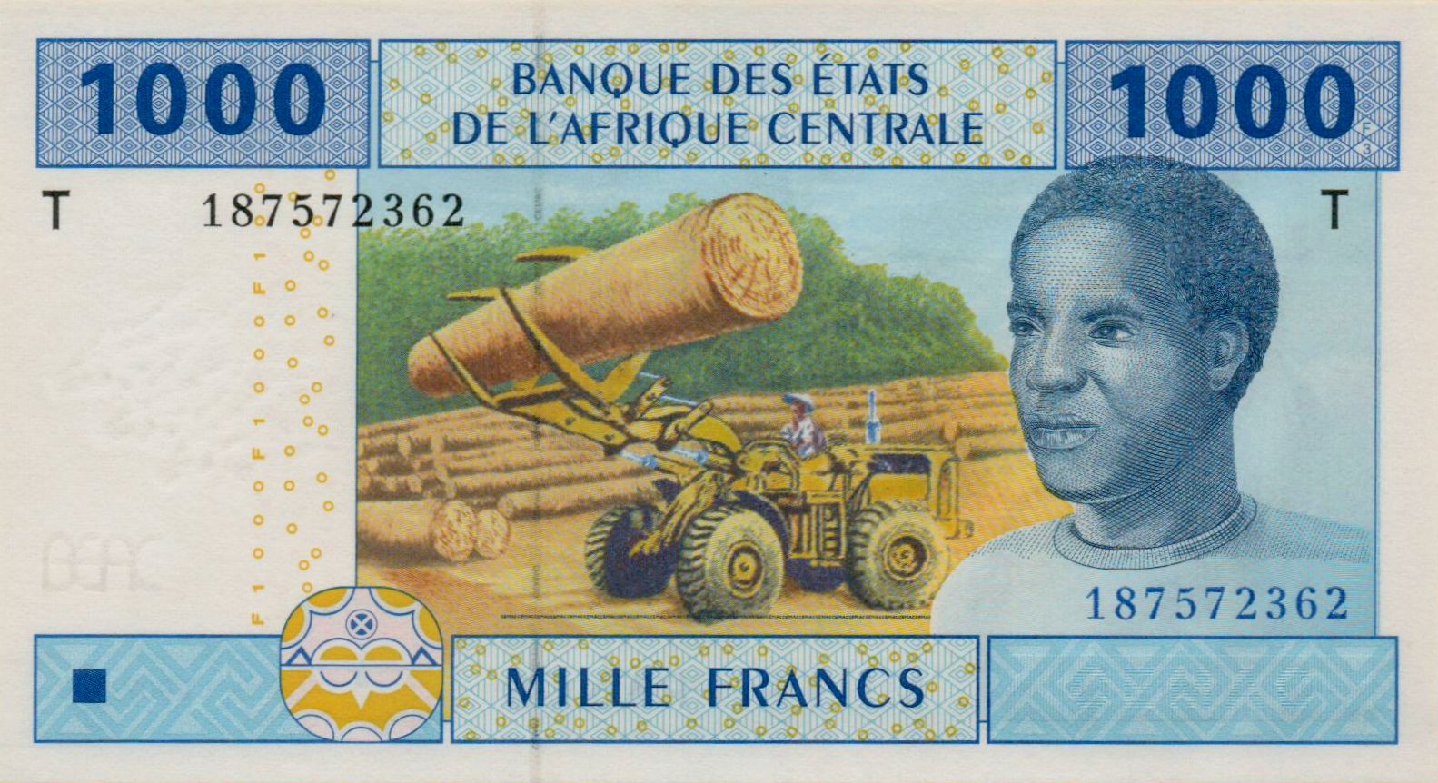 Congo (C.A.S) 1000 2002 UNC P-107T/a